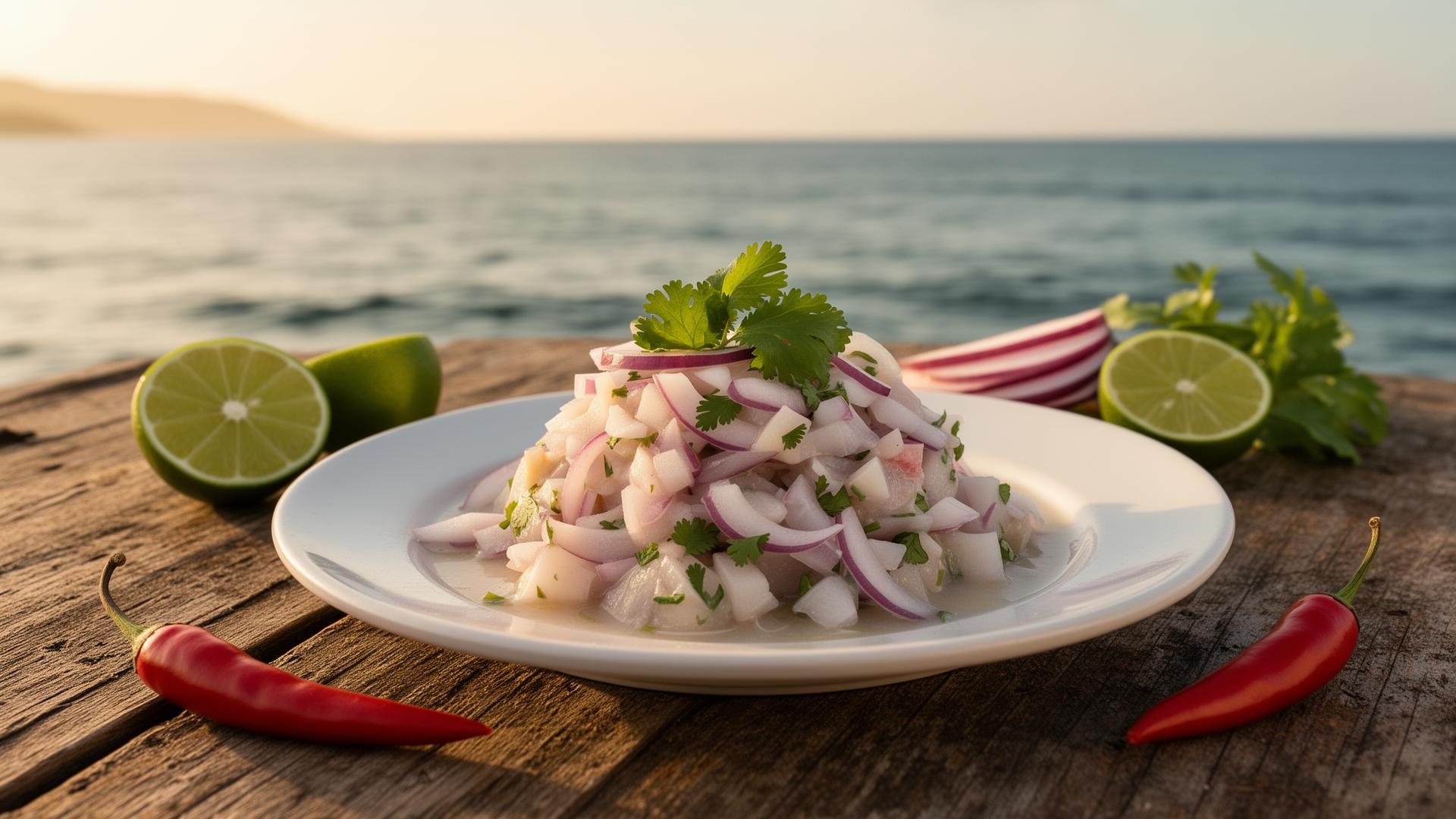 Delicioso ceviche peruano